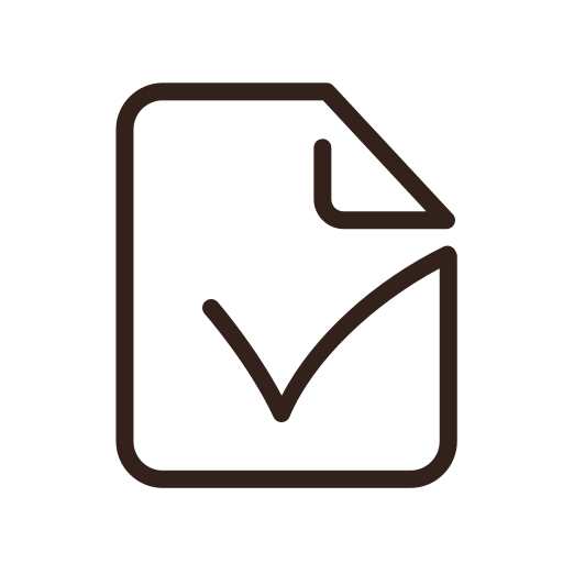 Cartoon document with checkmark